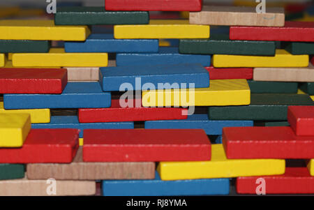Color blocks from order to chaos and back; Stock Photo