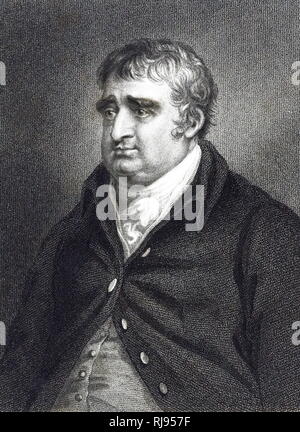 An engraving depicting Charles James Fox (1749-1806) a prominent British Whig statesman. Dated 19th century Stock Photo
