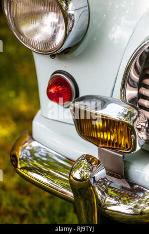 Czechoslovak veteran car Skoda Octavia 1959, close up lights Skoda car vintage Skoda Stock Photo