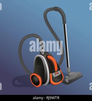 Isometric icon of vacuum cleaner Stock Vector