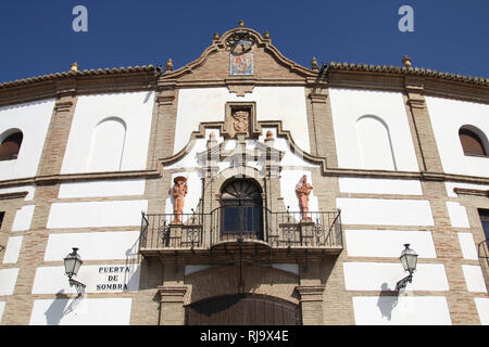 Antequera in Andalusia region of Spain. Typical Spanish town. Bull ring stadium. Stock Photo