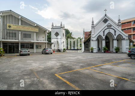 the courtyard of Evangelical Lutheran Zion Cathedral in Kuala Lumpur, Malaysia Stock Photo