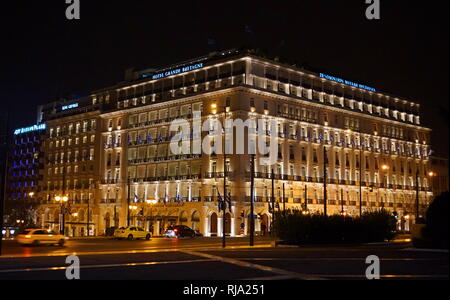 Grande Bretagne and King George Hotels in Syntagma Square, Athens, Greece