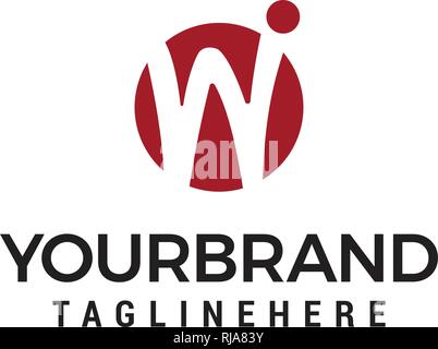 Initial letter W logo Design Template Stock Vector