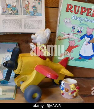 Rupert Bear; a children's comic strip character created by the English ...