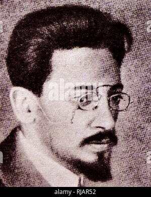 Yaakov Sverdlov (1885 – 1919); Bolshevik party administrator and chairman of the All-Russian Central Executive Committee. After the 1917 February Revolution Sverdlov returned to Petrograd from exile and was re-elected to the Central Committee of the Communist Party. He played an important role in planning the October Revolution. A number of sources claim that Sverdlov played a major role in the execution of Tsar Nicholas II and his family on 17 July 1918. He is buried in the Kremlin Wall Necropolis, in Moscow. Stock Photo