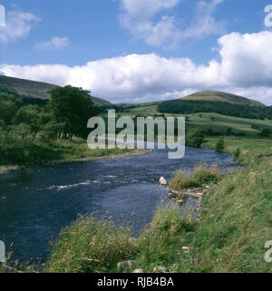 The River Hodder near Dunsop Bridge, in the lovely Forest of Bowland, Lancashire, England. Stock Photo