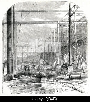 Progress of building for the International Exhibition 1861 Stock Photo