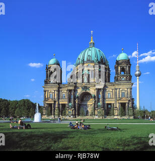 The Berlin Cathedral. Germany. (Berliner Dom), completed in 1905, is Berlin's largest and most important Protestant church as well as the sepulchre of Stock Photo