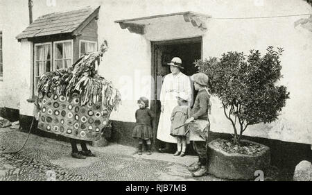 Hobby Horse in May Day celebrations, Minehead, Somerset Stock Photo