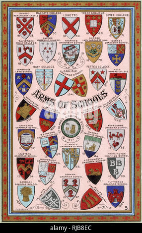 Coats of Arms of the Colleges of Oxford University. Reads 'Oxford Stock ...