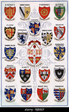 Coats of Arms of the Colleges of Cambridge University Stock Photo - Alamy