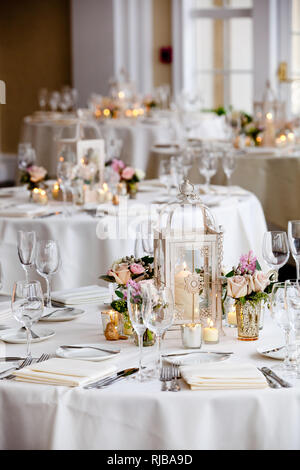 Interior Photo Of Wedding Tables Set For Fine Dinning During A