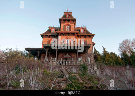 The 'Psycho' themed house in Disneyland theme park in Paris, France, Europe. Stock Photo