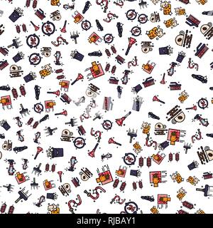 Car wash pattern. Vector illustration EPS 10 Stock Vector
