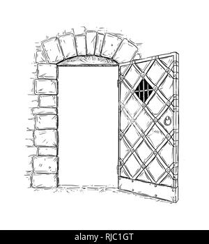 open gate drawing