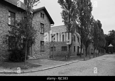 The Auschwitz concentration camp in Poland Stock Photo