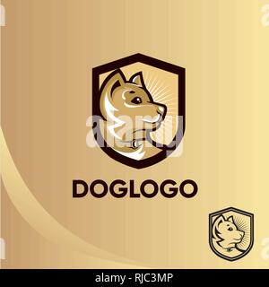 Dog logo template Stock Vector