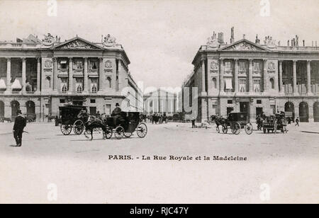 Paris, France - La Rue Royale and the Madeleine Stock Photo