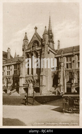 Glasgow, Scotland - University of Glasgow - Memorial Chapel. Stock Photo