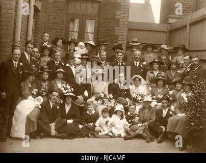 Edwardian Wedding Party Stock Photo