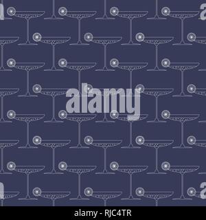 Abstract cocktails print. Color outline elements in vector. Seamless pattern 10 eps Stock Vector