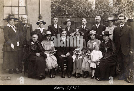 Edwardian Wedding Party - Tonbridge, Ken Stock Photo