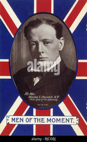 WW1 - Winston Churchill - First Lord of the Admiralty Stock Photo