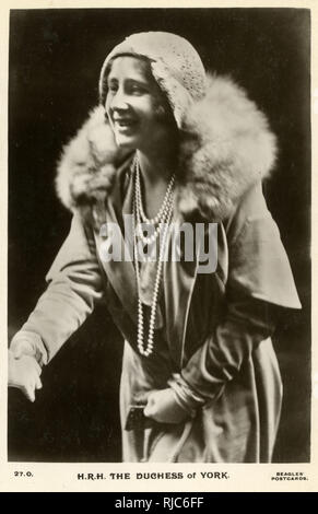 The Duchess of York (later Elizabeth, the Queen Mother) Stock Photo