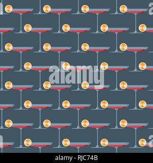 Color elements in vector. Seamless pattern Abstract cocktails print. 10 eps Stock Vector