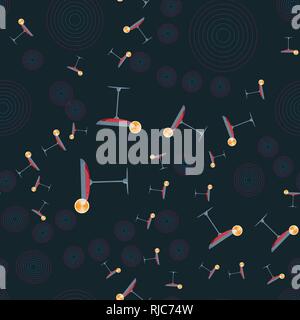 abstract Seamless pattern with cocktails. Color elements in vector. 10 eps Stock Vector