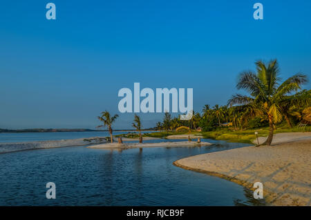 Beautiful Bilene beach and lagoon near Maputo in Mozambique Stock Photo