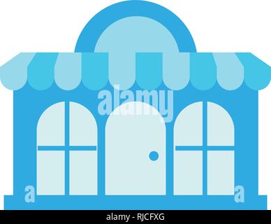 ice cream store facade with parasol vector illustration design Stock Vector