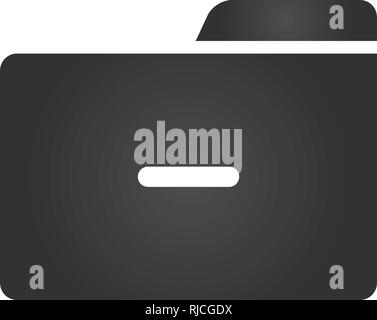 Folder Icon with minus or delete symbol in trendy flat style isolated on white background, for your web site design, app, logo, UI. Vector illustratio Stock Vector