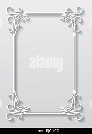 Paper frame in cut of paper style vector backgrund Stock Vector