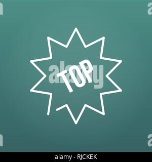 Trusted top seller starburst vector icon illustration on modern background. top 10, raiting Stock Vector