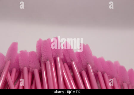 Materials for eyelash extension. Brushes, accessories for eyelash extensions. Stock Photo