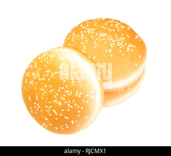 Toast bread buns isolated on white background Stock Photo - Alamy