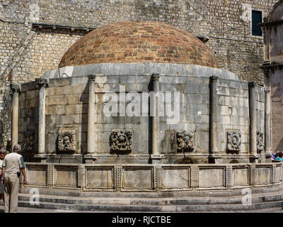 The Large Onofrio's Fountain in summer, Dubrovnik Stock Photo