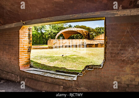 View from an Opening, Abandoned Ballet School, Havana, Cuba Stock Photo