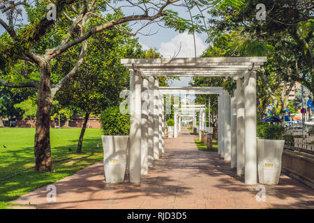 Padang Kota Lama or simply called The Padang, is the parade ground and playing field created by the British colonials in the civic district of George  Stock Photo