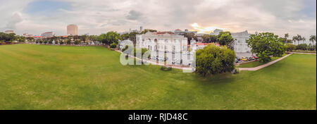 Padang Kota Lama or simply called The Padang, is the parade ground and playing field created by the British colonials in the civic district of George  Stock Photo