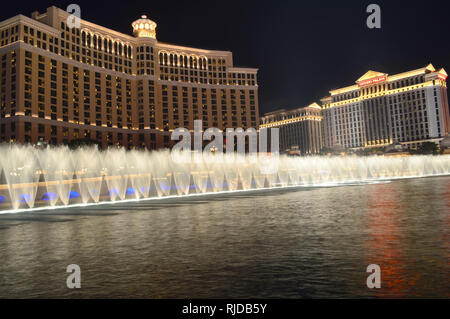 Las Vegas, Nevada, USA - January 23, 2016: Bellagio Fountains Stock Photo