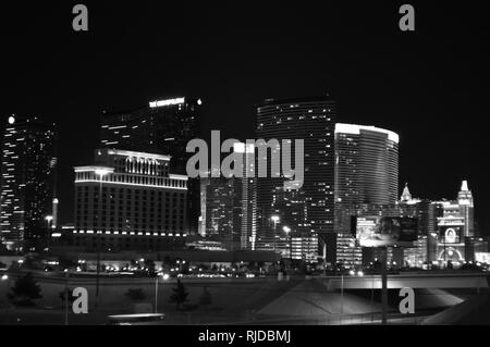 Las Vegas, Nevada, USA - May 26, 2014: A portion of the Las Vegas skyline as shown from the Rio hotel Stock Photo