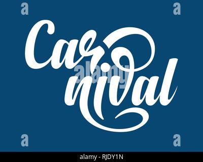 Carnival calligraphic text Stock Vector