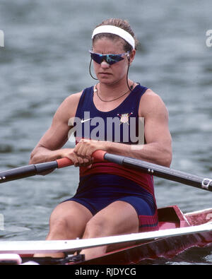 Atlanta, USA. USA W1X, Ruth DAVIDON. 1996 Olympic Rowing Regatta Lake Lanier, Georgia [Mandatory Credit Peter Spurrier/ Intersport Images]