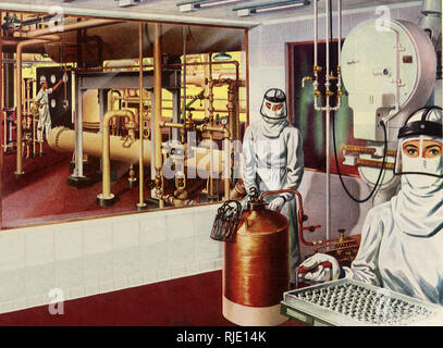 Scientists at work in a Laboratory. Stock Photo