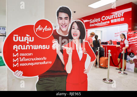 PATTAYA, THAILAND - FEBRUARY 26, 2016: inside of U-Tapao International Airport. U-Tapao Rayong-Pattaya International Airport is a joint civil-military Stock Photo