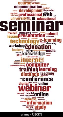 Seminar word cloud concept. Vector illustration Stock Vector