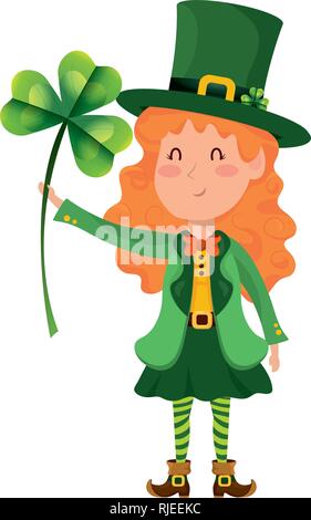 st patricks day elf Stock Vector